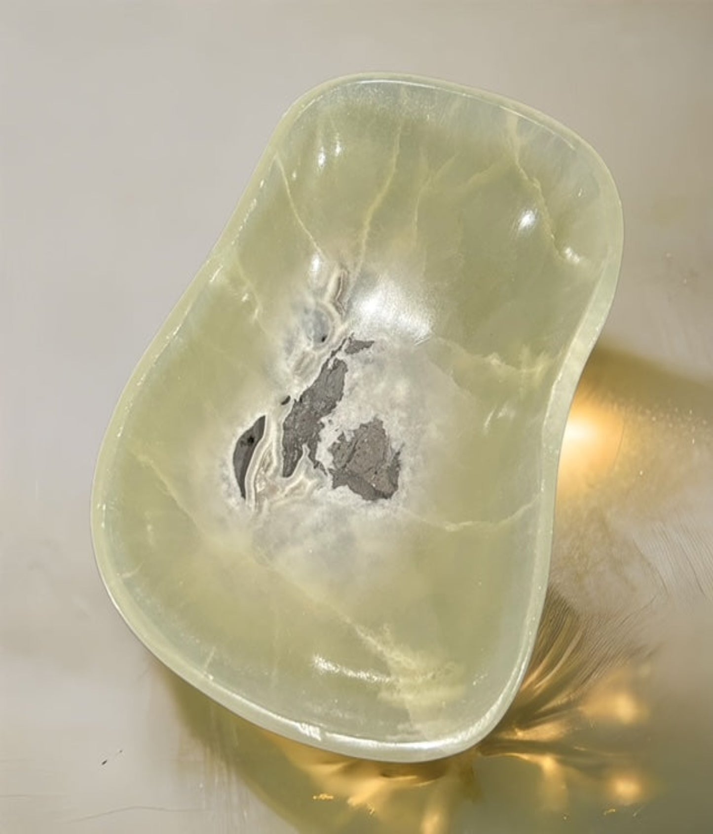 Mint Calcite and Marble Tray